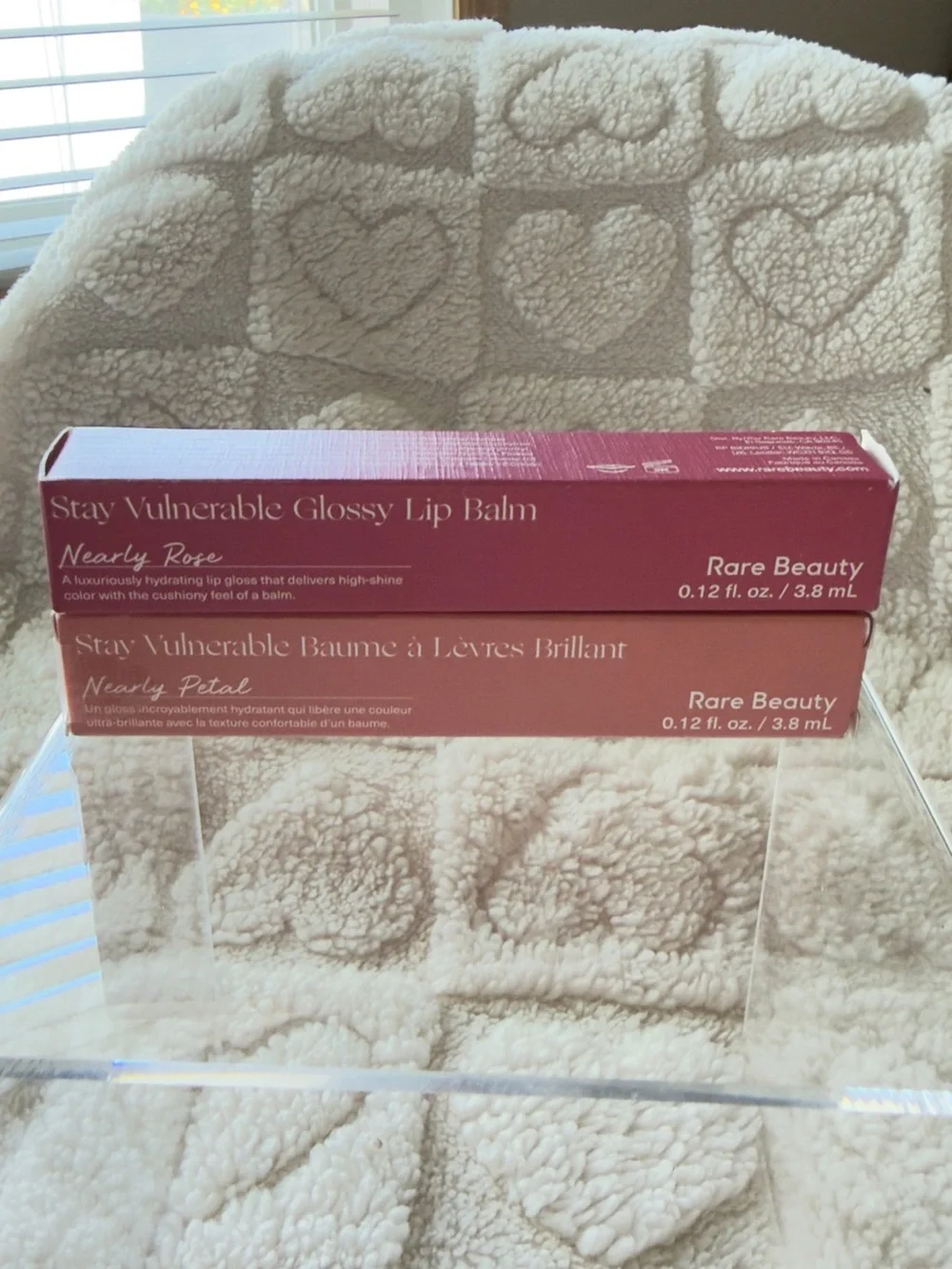 Rare Beauty Stay Vulnerable Glossy Lip Balm Duo - Nude Pink & Deep Rose